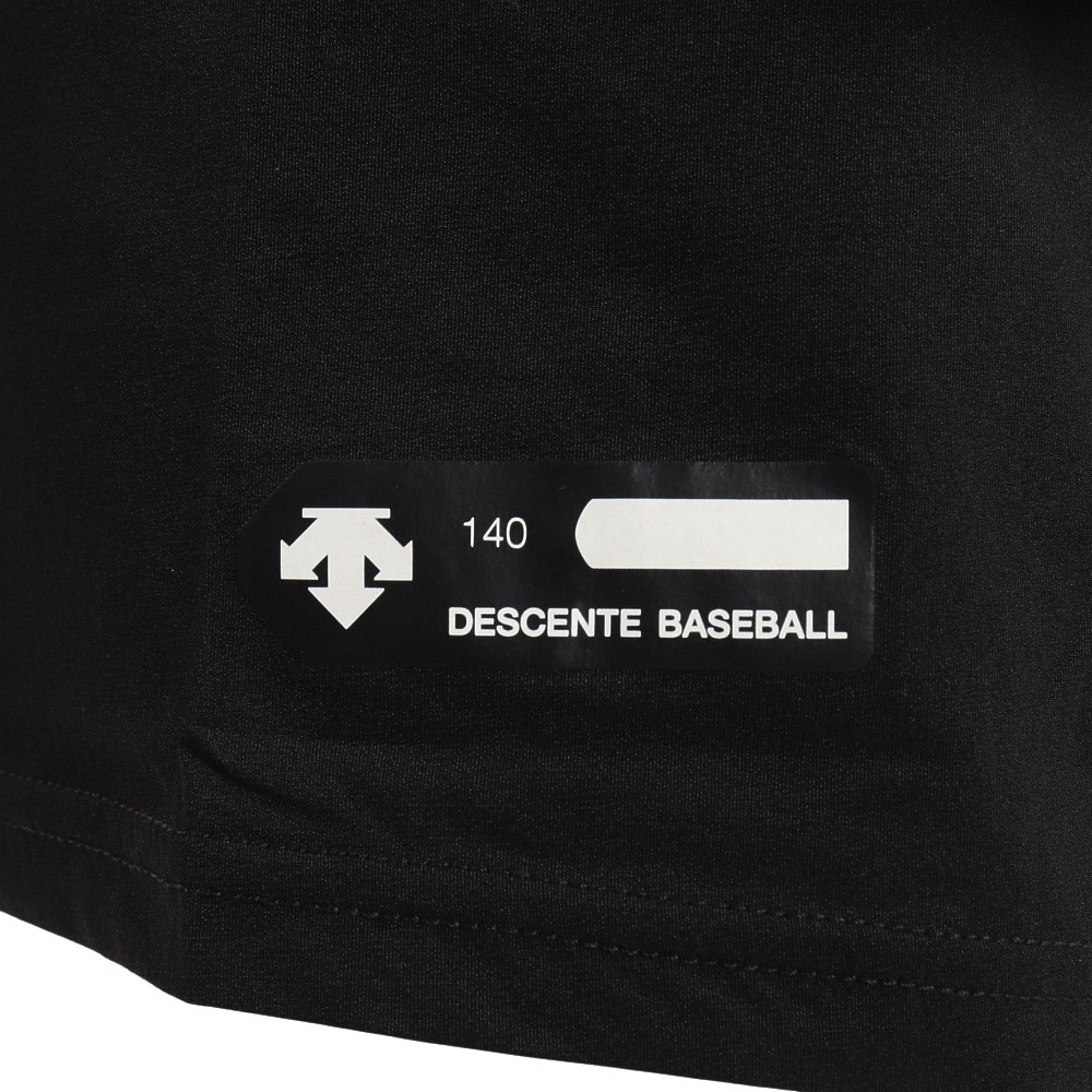 デサント（DESCENTE）（キッズ）野球 ジュニア丸首半袖アンダーシャツ JSTD-721B BLK 速乾