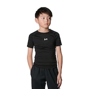 アンダーアーマー（UNDER ARMOUR）（キッズ）野球 ジュニア ヒートギアアーマー コンプレッション 半袖クルーネック アンダーシャツ 1384751 001 速乾