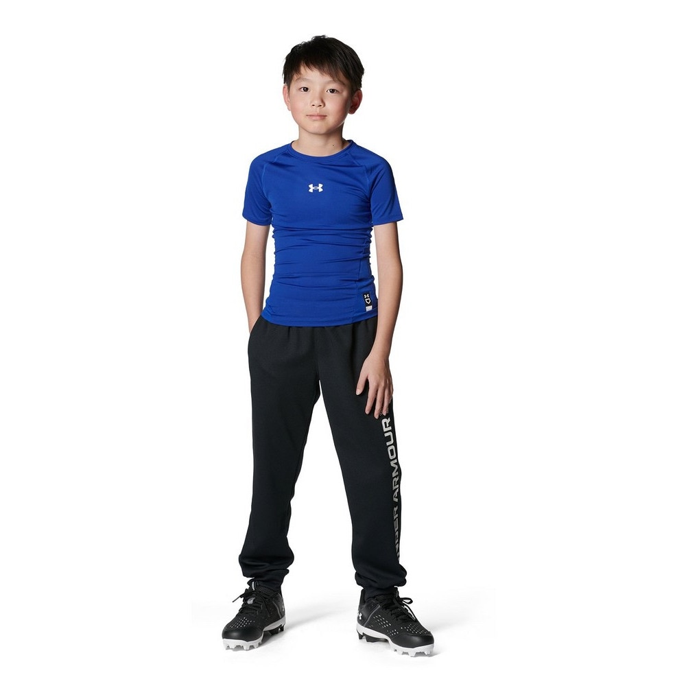 アンダーアーマー（UNDER ARMOUR）（キッズ）野球 ジュニア ヒートギアアーマー コンプレッション 半袖クルーネック アンダーシャツ 1384751 400 速乾