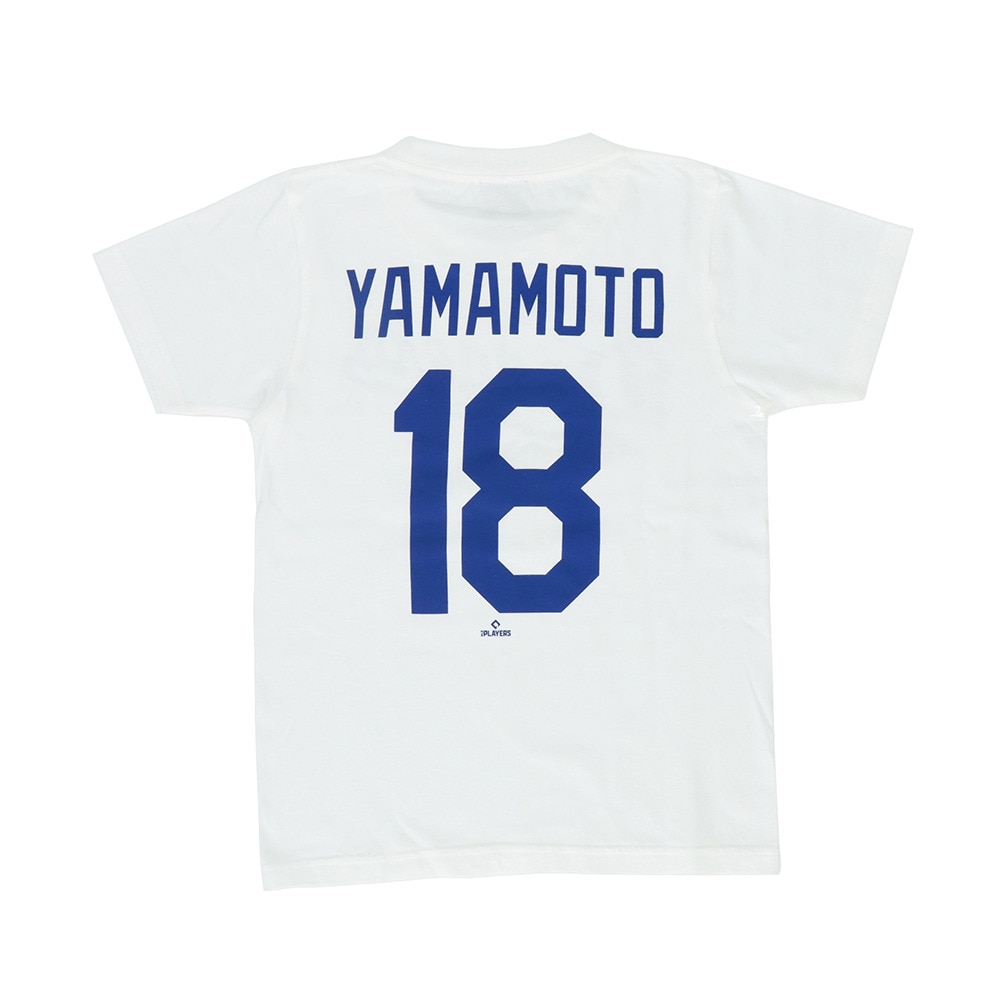 MJ・MLB（MJ・MLB）（キッズ）野球ウェア ジュニア ネーム＆ナンバー 半袖Tシャツ 山本由伸 OT0125SS0014-WHT