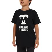 美津和タイガー（mitsuwa-tiger）（キッズ）ジュニア ベーシック ロゴ 半袖Tシャツ MT7KSJ47-090
