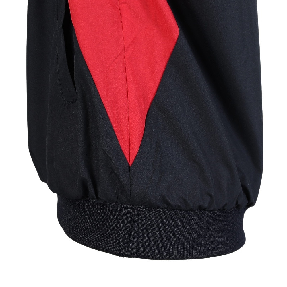 赤と黒のハーフジップトレーニングトップ ユニセックス) カラーハーフジップアップニット | ファッション通販