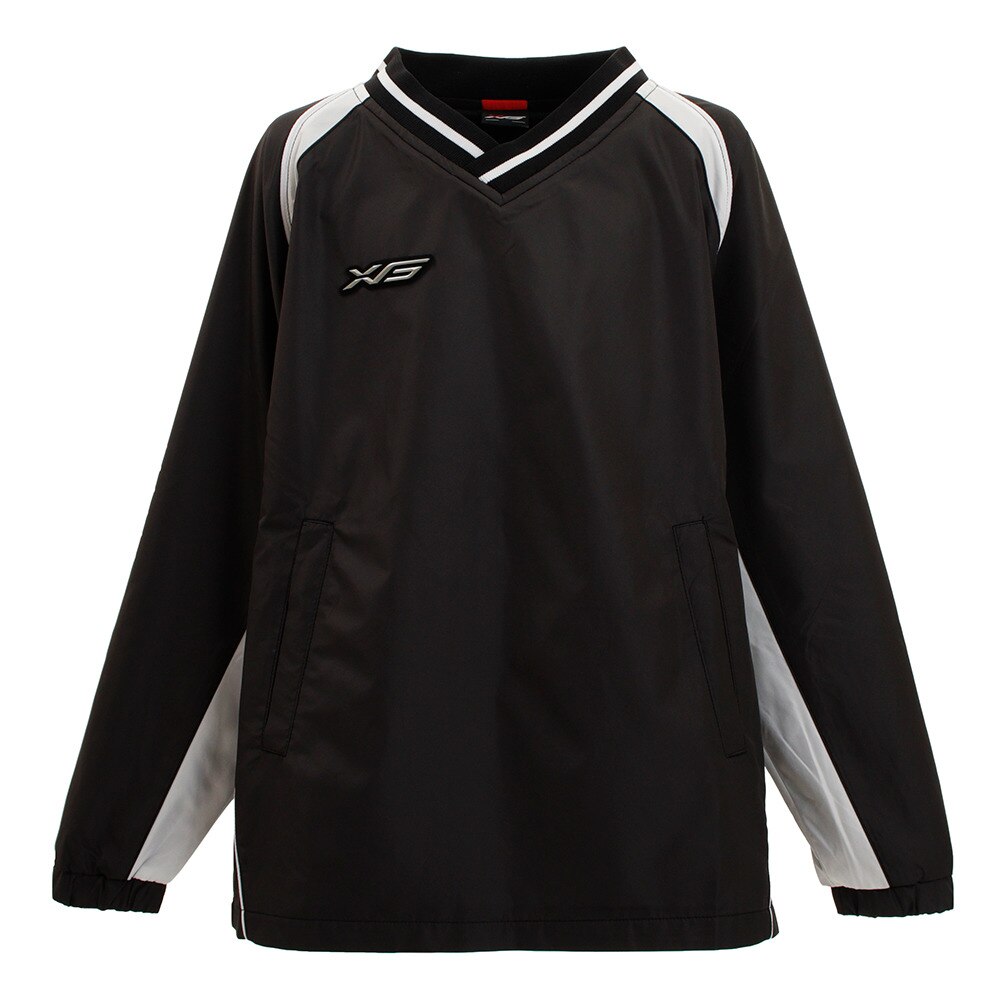ジュニア 野球vネックウィンドブレーカー 724g9es5607 Blk エックスティーエス スーパースポーツゼビオ
