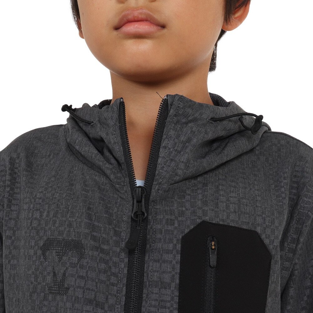 美津和タイガー（mitsuwa-tiger）（キッズ）ジュニア ストレッチウーブンフードジャケット MT7JSJ30-092