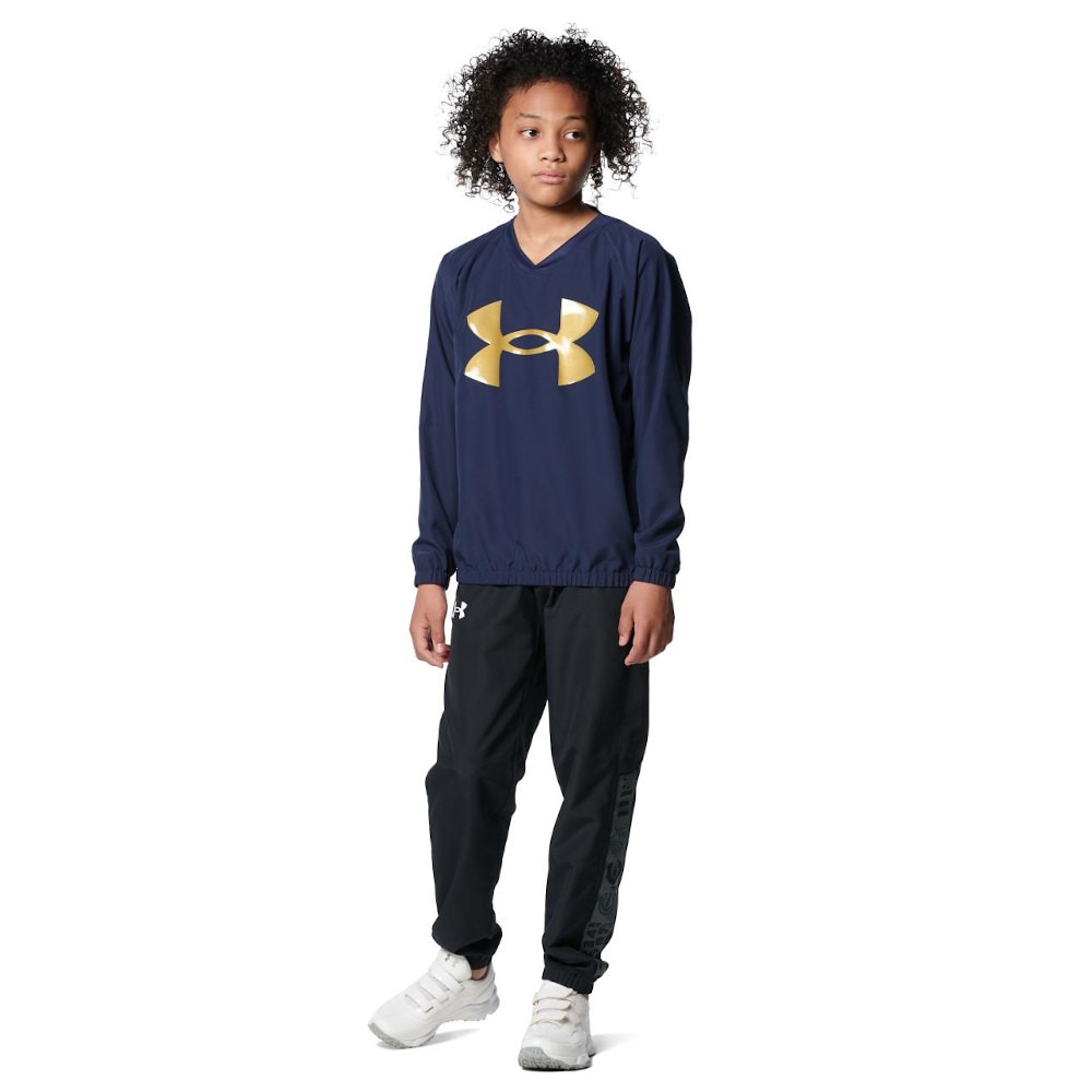 アンダーアーマー（UNDER ARMOUR）（キッズ）野球ウェア ジュニア ジュニア ウーブン Vネック ジャケット 1368896 410