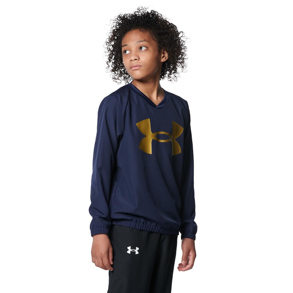 アンダーアーマー（UNDER ARMOUR）（キッズ）野球ウェア ジュニア ジュニア ウーブン Vネック ジャケット 1368896 410