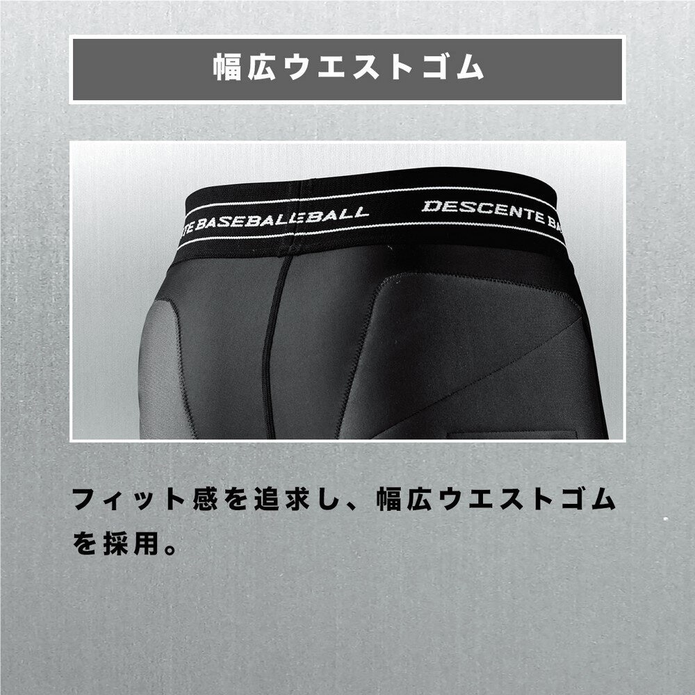 デサント（DESCENTE）（キッズ）ジュニア 野球 パッド付きスライディングパンツ JSTD-692P BLK