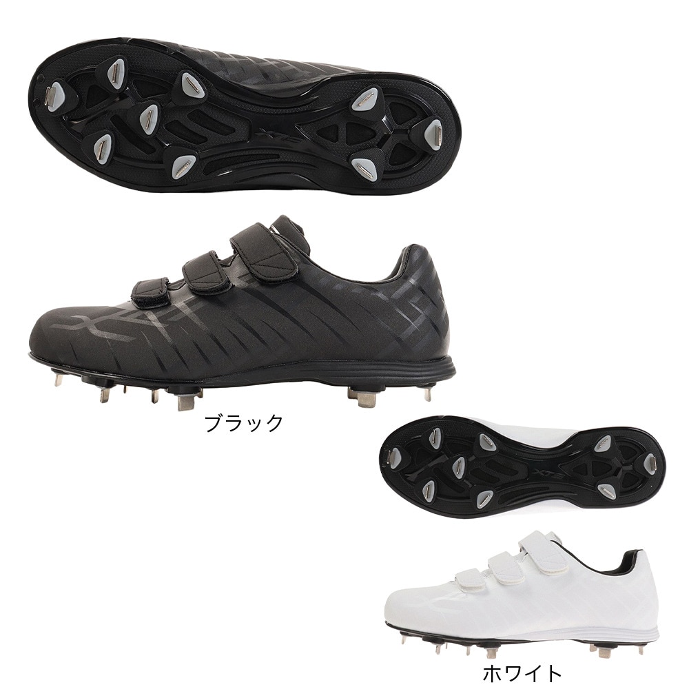 エックスティーエス（XTS）（メンズ）野球スパイク 白 埋め込み 金具 ベルクロ 725G9ZK4022B WHT ホワイト