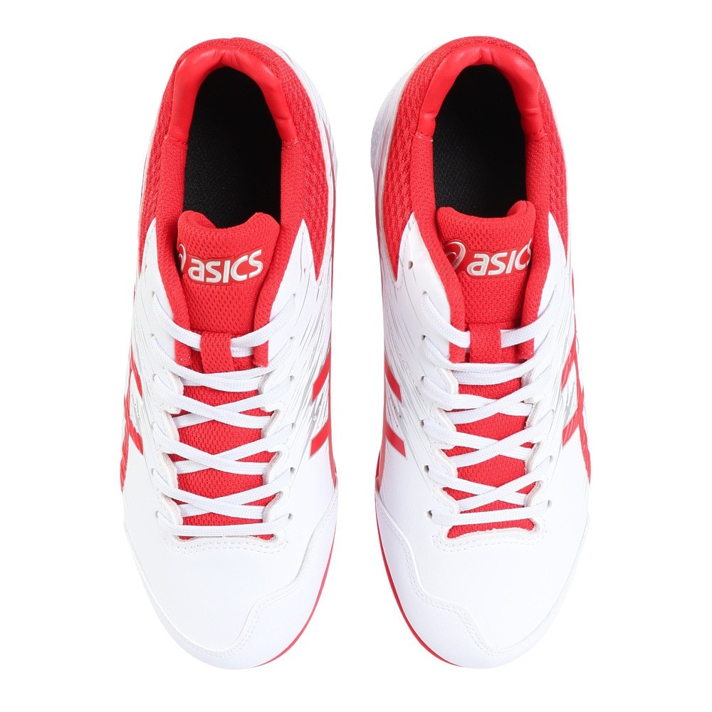 アシックス（ASICS）（メンズ）野球スパイク 金具 一般 NEOREVIVE 4 (ネオリバイブ 4)1123A022.101 ホワイト×レッド(白赤)