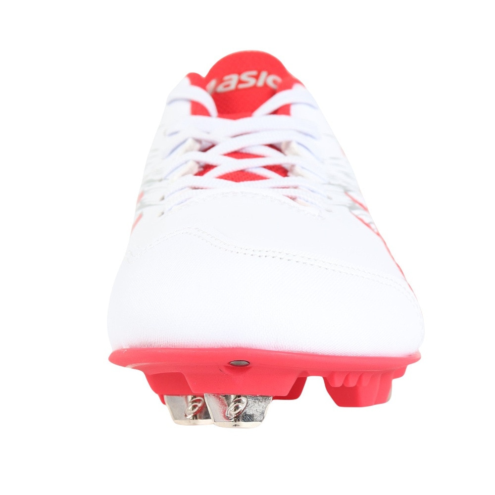 アシックス（ASICS）（メンズ）野球スパイク 金具 一般 NEOREVIVE 4 (ネオリバイブ 4)1123A022.101 ホワイト×レッド(白赤)