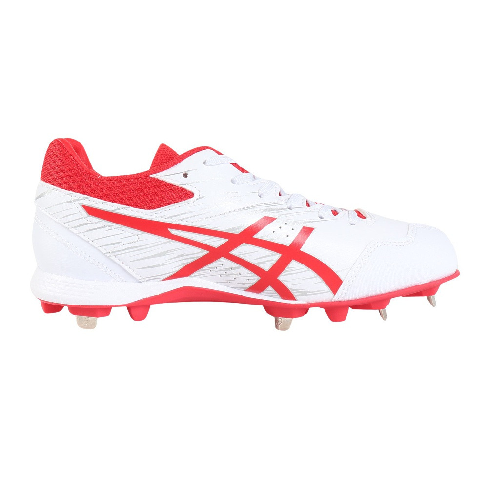アシックス（ASICS）（メンズ）野球スパイク 金具 一般 NEOREVIVE 4 (ネオリバイブ 4)1123A022.101 ホワイト×レッド(白赤)