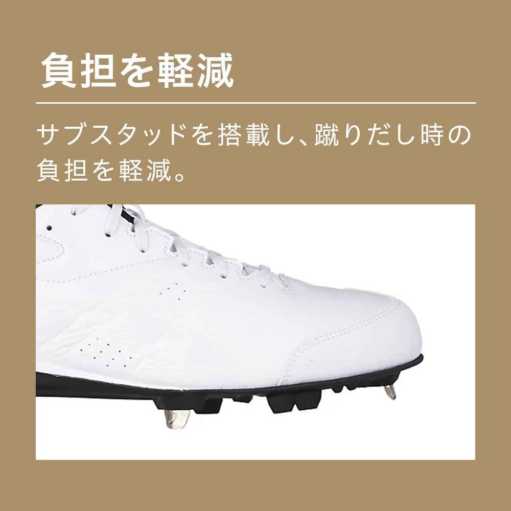 アシックス（ASICS）（メンズ）野球スパイク 黒 金具 一般 NEOREVIVE 4 wide (ネオリバイブ 4 ワイド)1123A023.001 ブラック