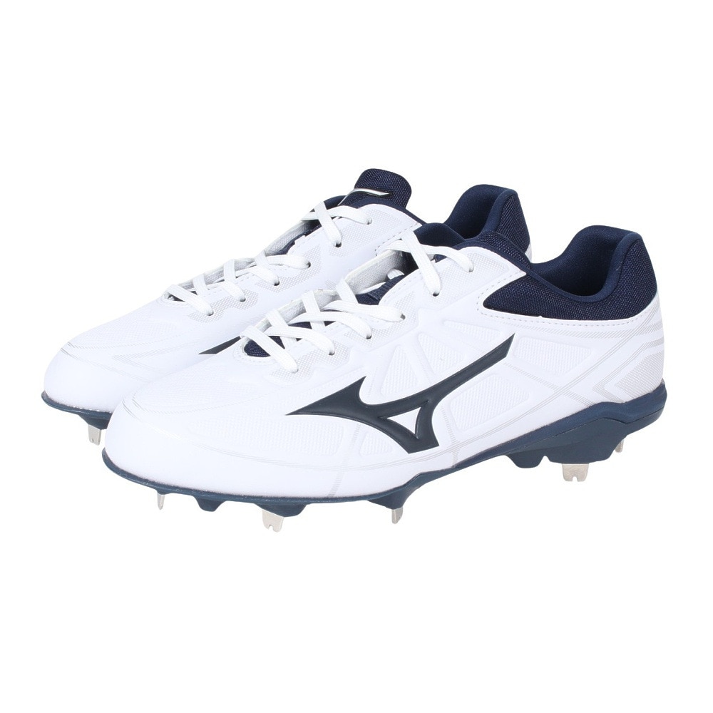 ミズノ（MIZUNO）（メンズ）野球スパイク 金具 ライトレボバディー 11GM212114 ホワイト ネイビー