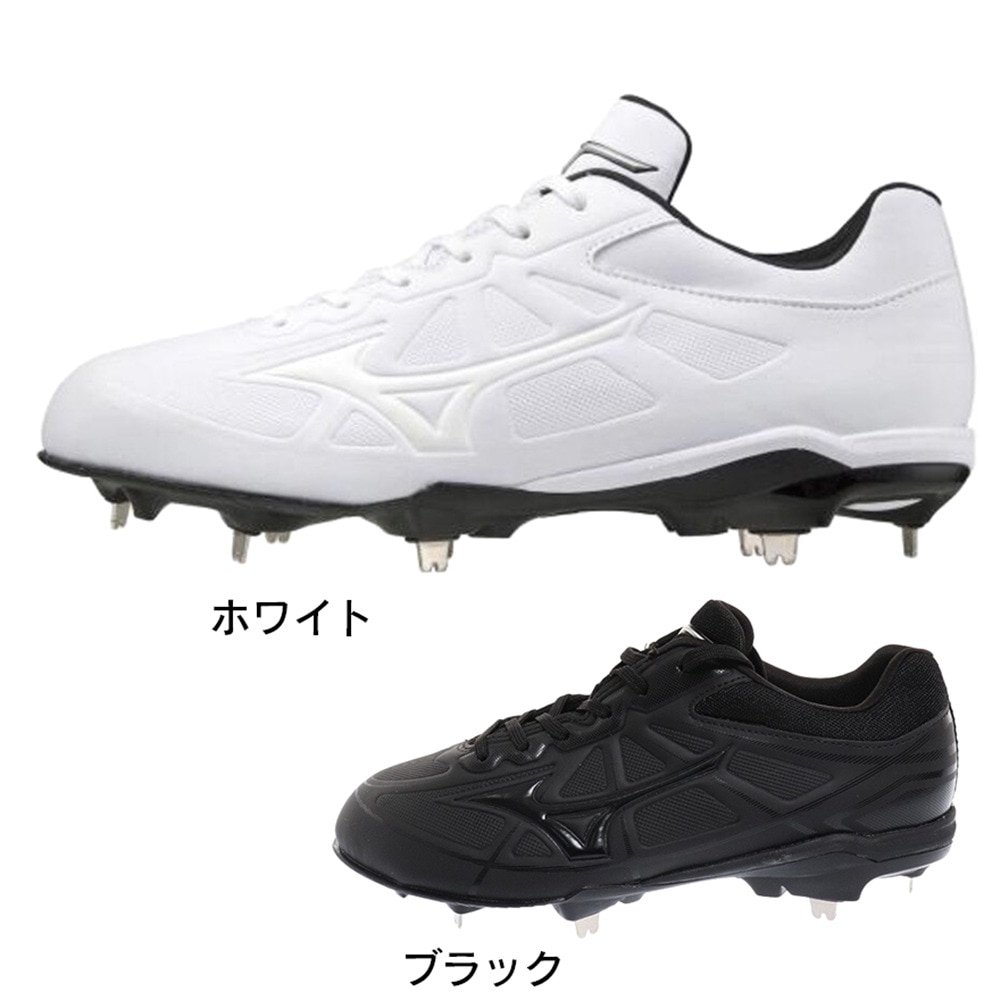 ミズノ（MIZUNO）（メンズ）野球スパイク 白 金具 ライトレボバディー ソフトボール 幅広 ワイド 11GM212101 高校野球