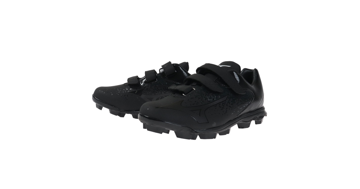 ミズノ(MIZUNO)(メンズ)野球スパイク 黒 ベルト ポイント 一般 ウエーブセレクトナイン (WAVE SELECT9) BLT 11GP202000 ブラック スポーツ用品はスーパースポーツゼビオ ミズノ WAVE SELECT NINE BLT 11GP202000 サイズ:280