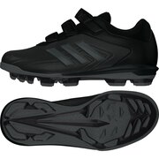アディダス（adidas）（キッズ）野球スパイク ジュニアポイントシューズ ジュニア 黒 ポイント アディゼロ スタビル ロー AC EG3601 ベルト