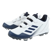 アディダス（adidas）（キッズ）野球スパイク ジュニア 白 スタビル ポイント ロー GZ9016 ベルト 