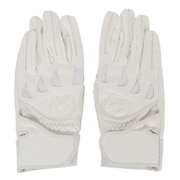 ジームス（zeems）（メンズ）バッティンググローブ 高校野球対応 白 手袋 ZER-610W
