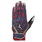 ミズノ(MIZUNO) 野球 バッティンググローブ 両手用 MZconp 1EJEA19062 レッド×ブラック×シルバー