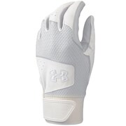 アンダーアーマー（UNDER ARMOUR）（メンズ）バッティンググローブ 両手用  ヤード ステルス 1354258 WHT BB 高校野球対応 白