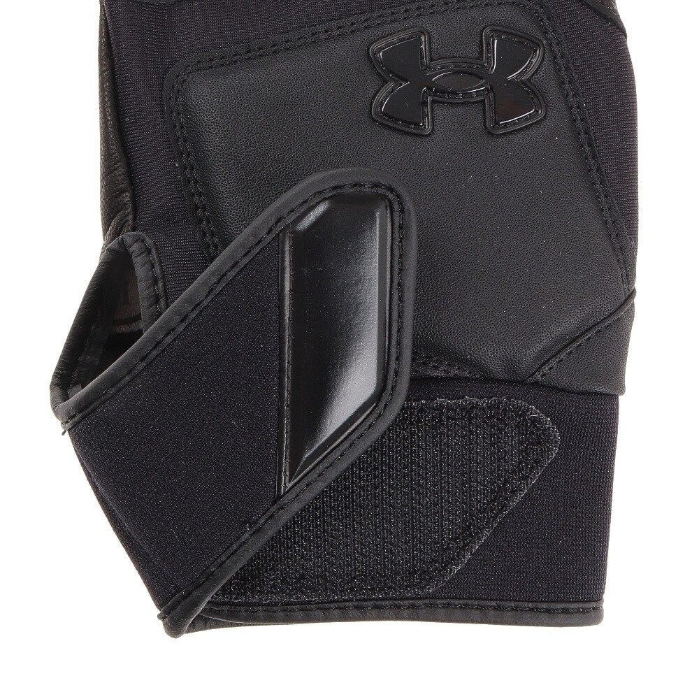 アンダーアーマー（UNDER ARMOUR）（メンズ）バッティンググローブ 両手用 ヤード ノンカラー 1364497 BLK/BLK BB 高校野球対応 黒