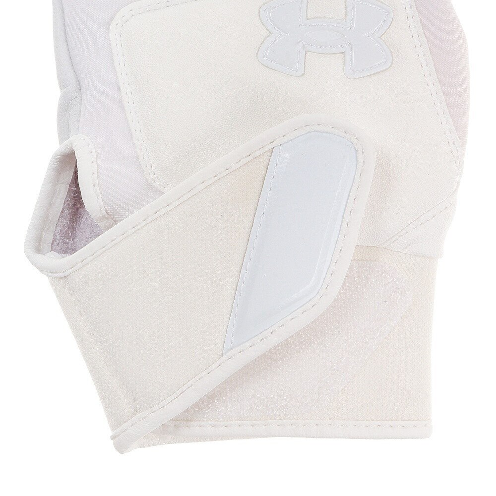 アンダーアーマー（UNDER ARMOUR）（メンズ）バッティンググローブ 両手用 ヤード ノンカラー NC 1364497 WHT BB 高校野球対応 白