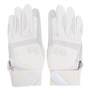 アンダーアーマー（UNDER ARMOUR）（メンズ）バッティンググローブ 両手用 ヤード ノンカラー NC 1364497 WHT BB 高校野球対応 白