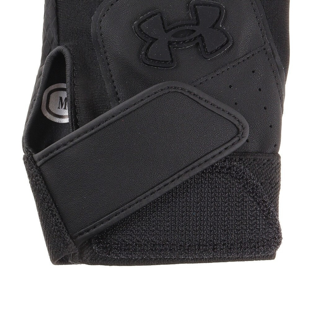 アンダーアーマー（UNDER ARMOUR）（メンズ）バッティング用グローブ 両手用 スターター ノンカラー 1364498 BLK/BLK BB 高校野球対応 黒