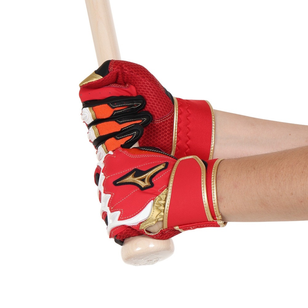 ミズノ（MIZUNO）（メンズ）ミズノプロ バッティンググローブ 両手用  野球 シリコンパワーアークLI 1EJEA80862 手袋