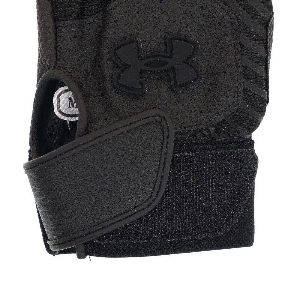アンダーアーマー（UNDER ARMOUR）（メンズ）スウィング ハード バッティンググローブ 両手用 1371975 001 高校野球対応 黒