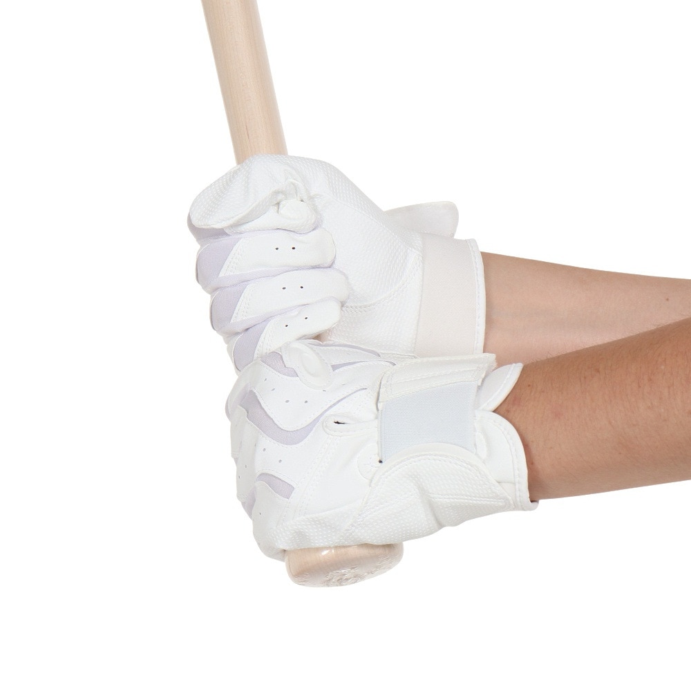 アシックス（ASICS）（メンズ）野球 バッティンググローブ 白 両手用 3121A952.100 高校野球対応