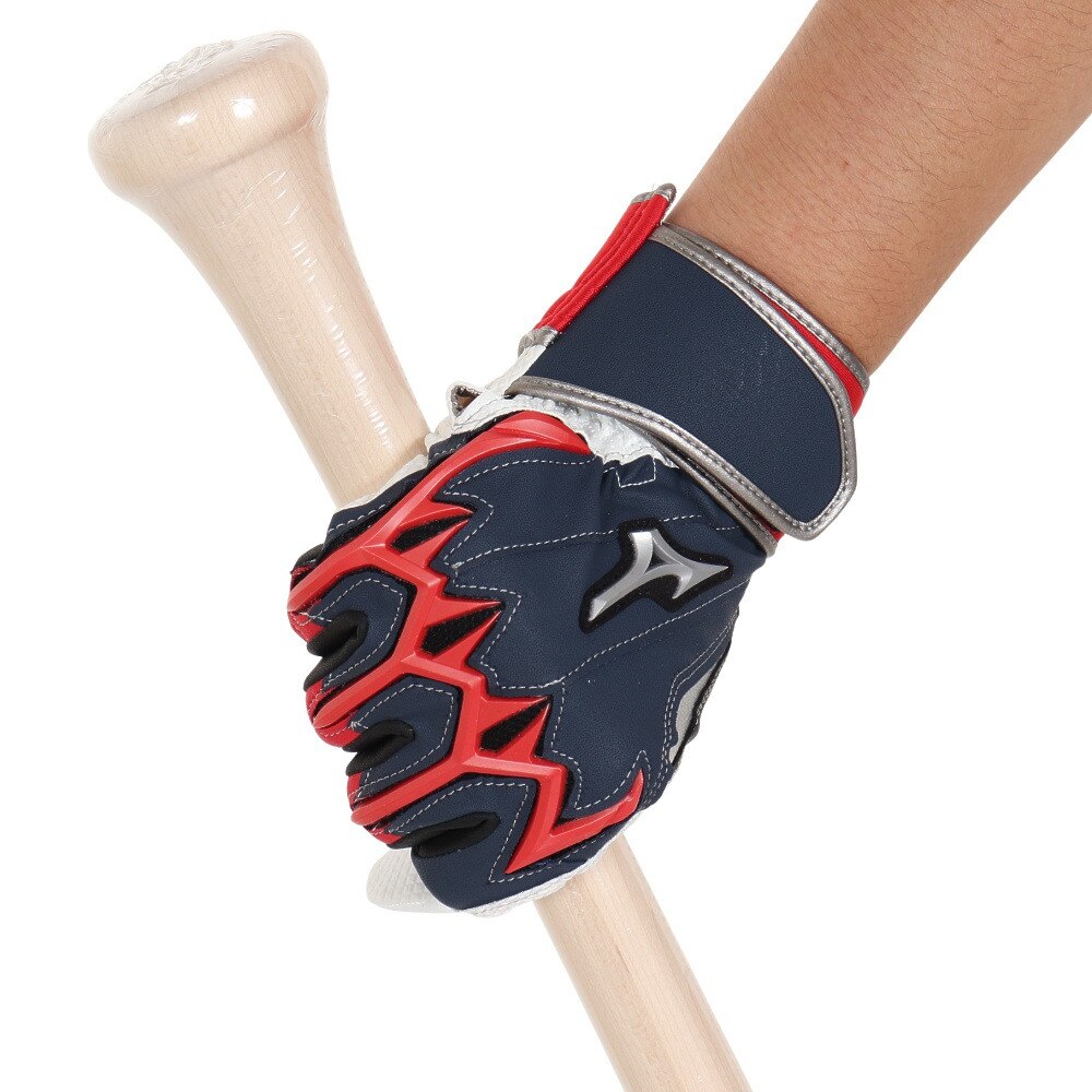 ミズノ（MIZUNO）（メンズ）バッティンググローブ 両手用 野球 シリコンパワーアークLI レプリカ 22SS 1EJEA09814