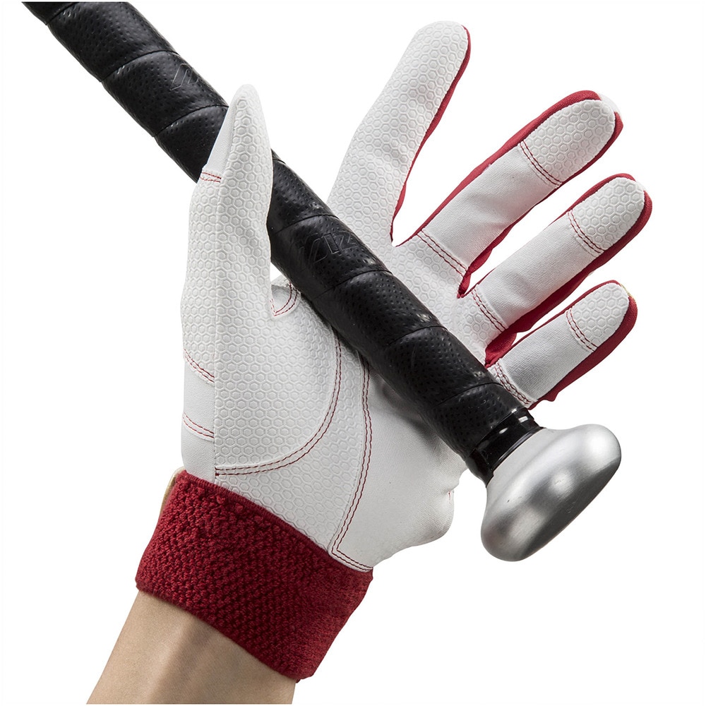 ミズノ（MIZUNO）（メンズ）バッティンググローブ 両手用 野球 ウィルドライブ レッド 1EJEA24001