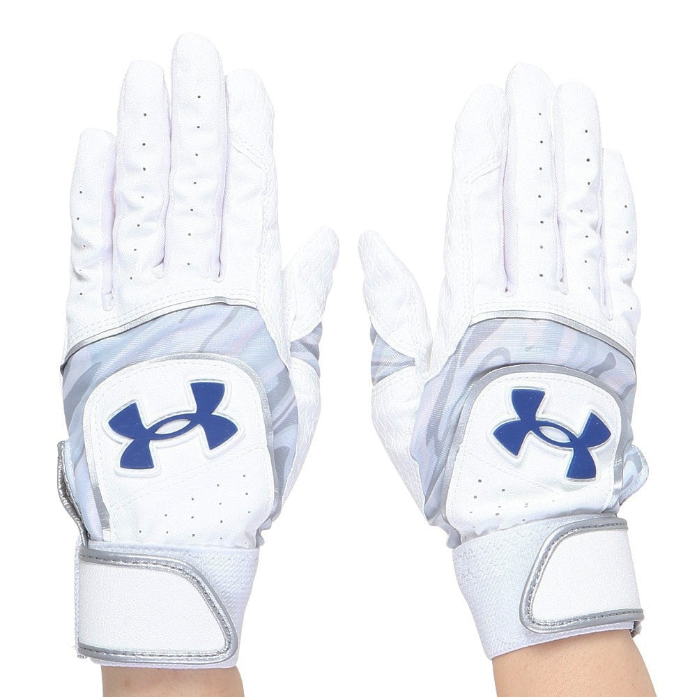 アンダーアーマー(UNDER ARMOUR)(キッズ)ジュニア 野球 スターター バッティンググローブ 1371990 102 スポーツ用品はスーパースポーツゼビオ バッティンググローブ ジュニア 少年野球 UA スターター バッティンググローブ WHT SIL