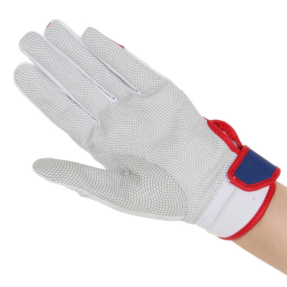 ローリングス（Rawlings）（メンズ）バッティンググローブ 両手用 野球 ミレニア バッティンググラブ EBG22S01-W/BLU-M