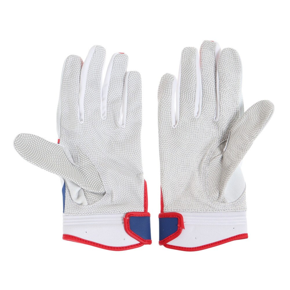 ローリングス（Rawlings）（メンズ）バッティンググローブ 両手用 野球 ミレニア バッティンググラブ EBG22S01-W/BLU-M