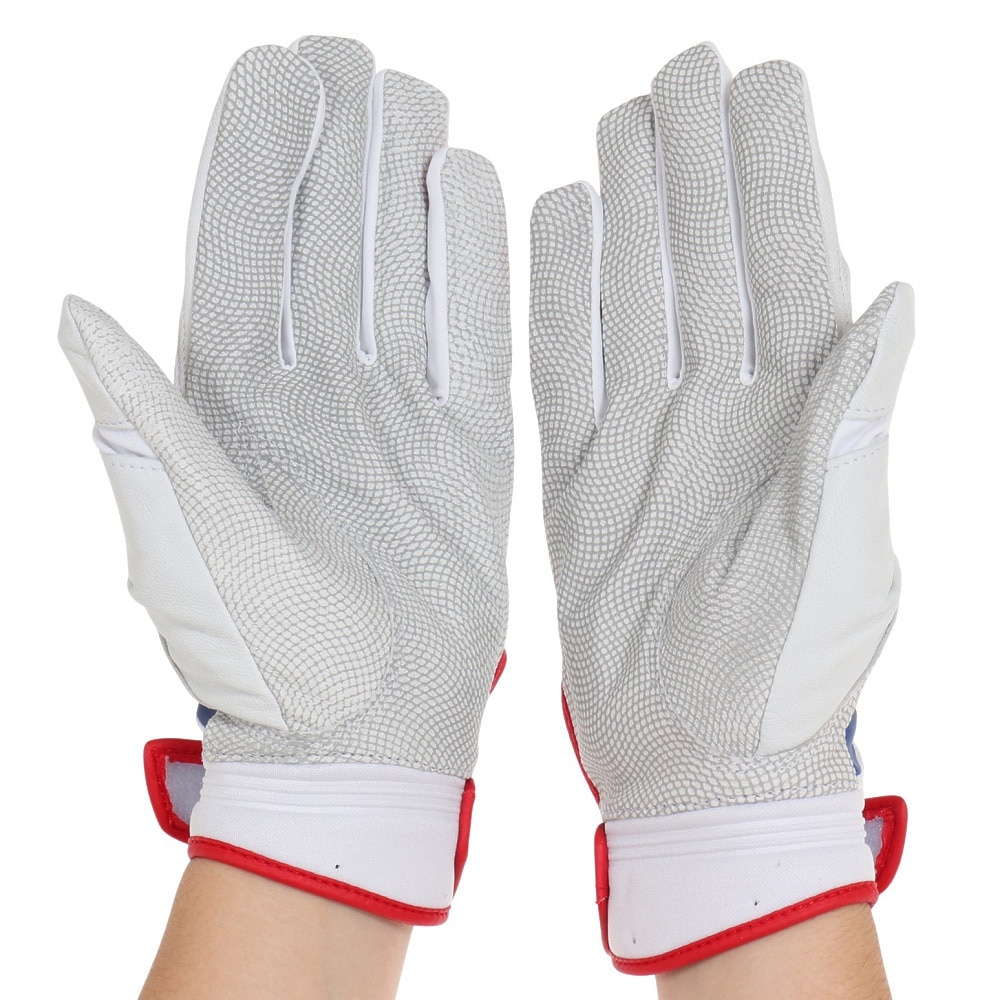 ローリングス（Rawlings）（メンズ）バッティング用グローブ 両手用 野球 ミレニア バッティンググラブ EBG22S01-W/BLU-XL