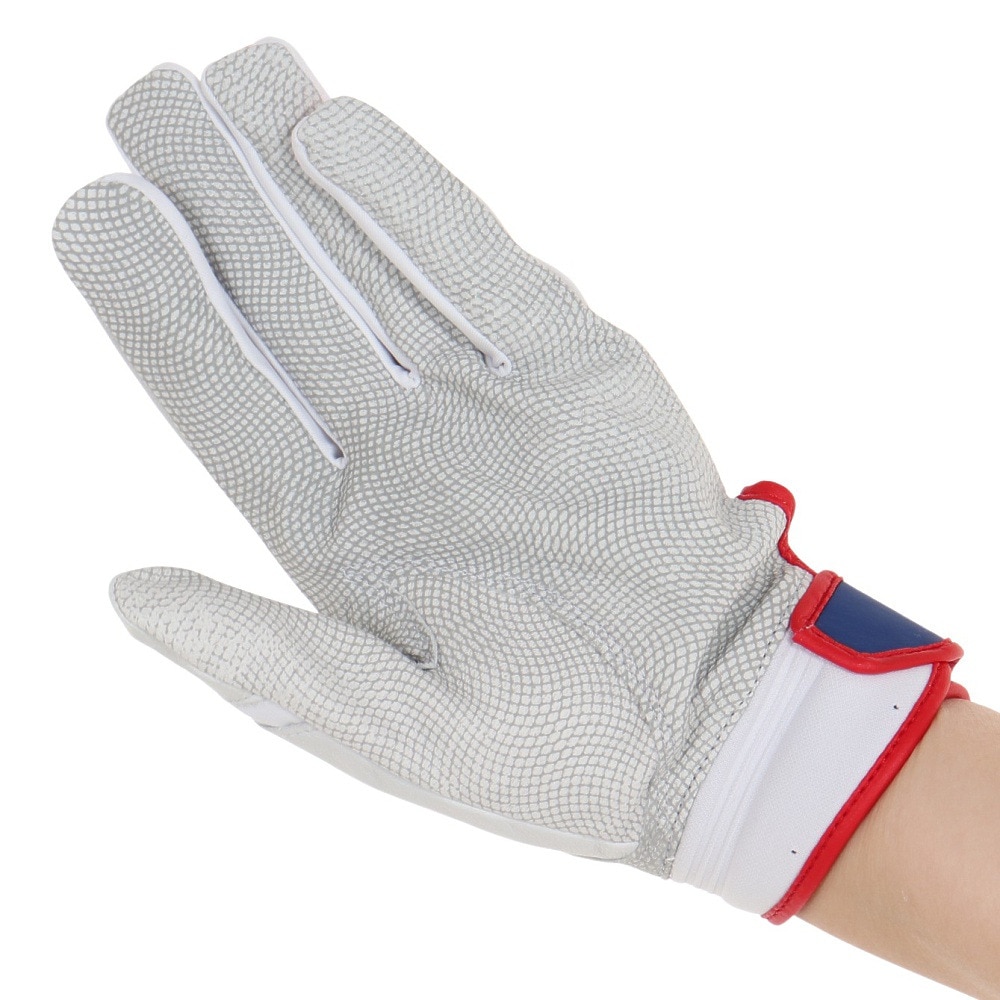 ローリングス（Rawlings）（メンズ）バッティング用グローブ 両手用 野球 ミレニア バッティンググラブ EBG22S01-W/BLU-XL