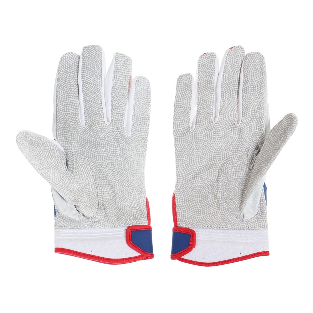 ローリングス（Rawlings）（メンズ）バッティング用グローブ 両手用 野球 ミレニア バッティンググラブ EBG22S01-W/BLU-XL