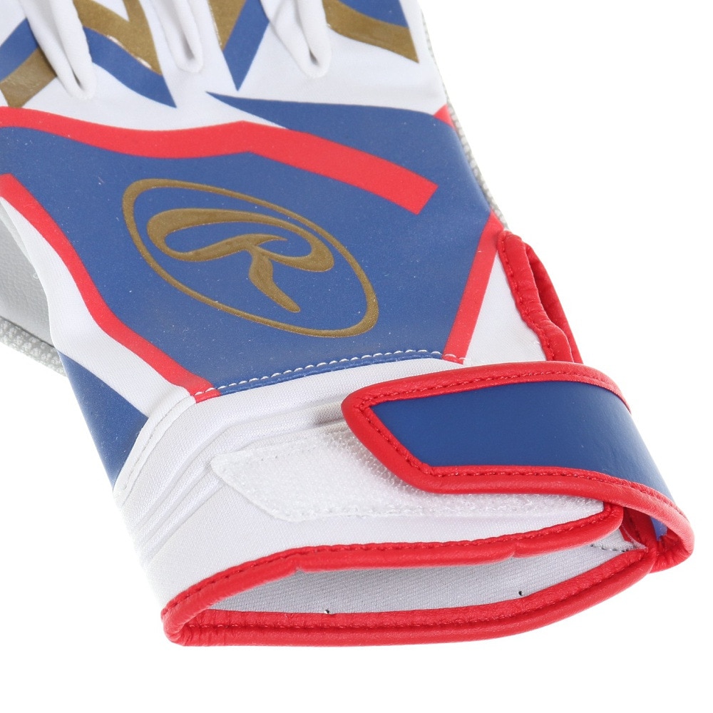 ローリングス（Rawlings）（メンズ）バッティング用グローブ 両手用 野球 ミレニア バッティンググラブ EBG22S01-W/BLU-XL