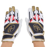 ローリングス（Rawlings）（メンズ）バッティンググローブ 両手用  野球 ミレニア バッティンググラブ EBG22S01-W/N-L