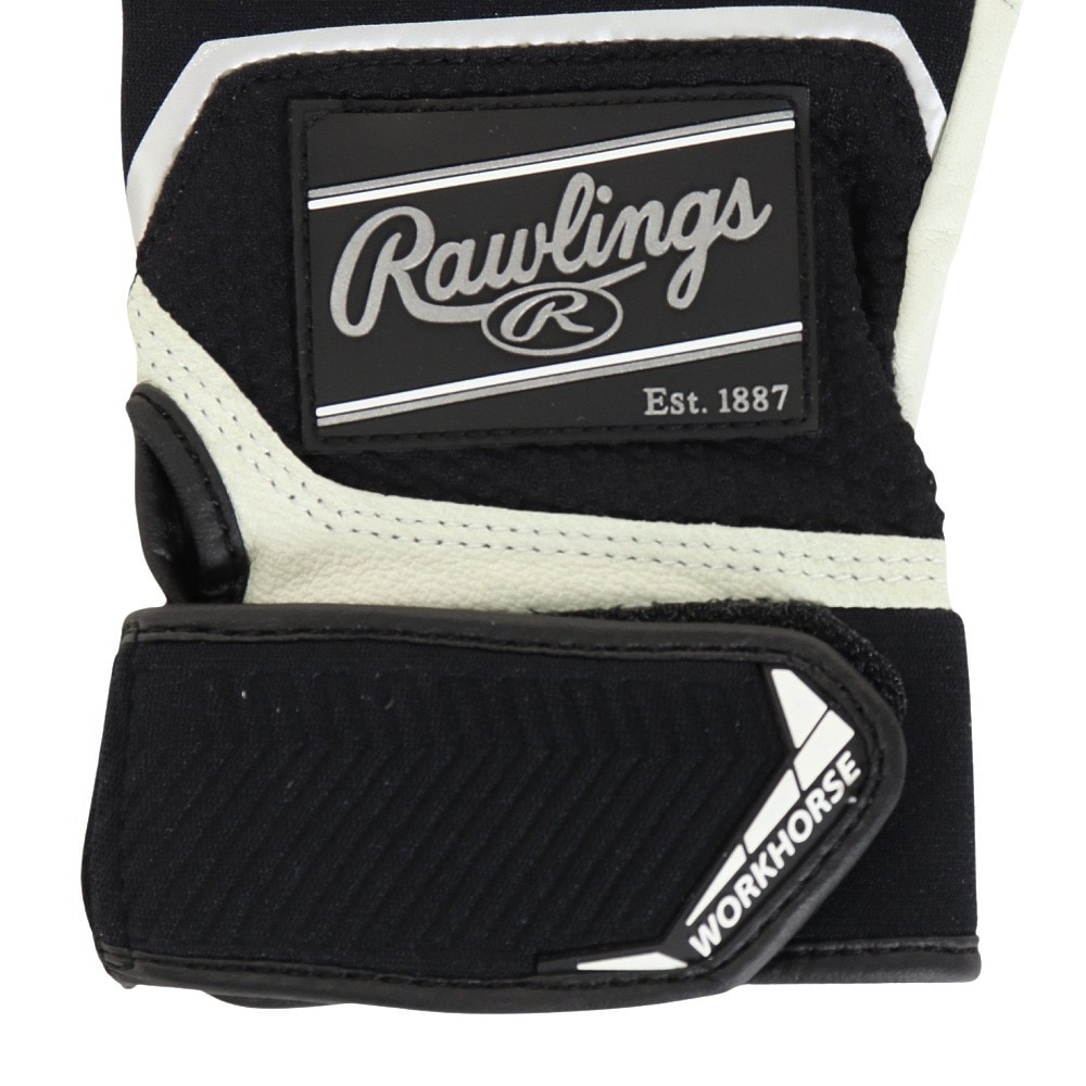ローリングス（Rawlings）（メンズ）バッティンググローブ 両手用  パッチロゴ バッティンググラブ Lサイズ WH22BG-B-USA L
