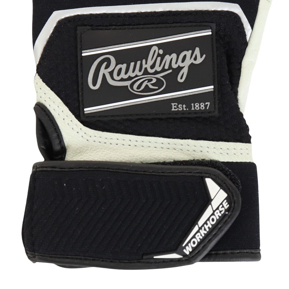 ローリングス（Rawlings）（メンズ）バッティング用グローブ 両手用 野球 パッチロゴ バッティンググラブ Lサイズ WH22BG-B-USA L