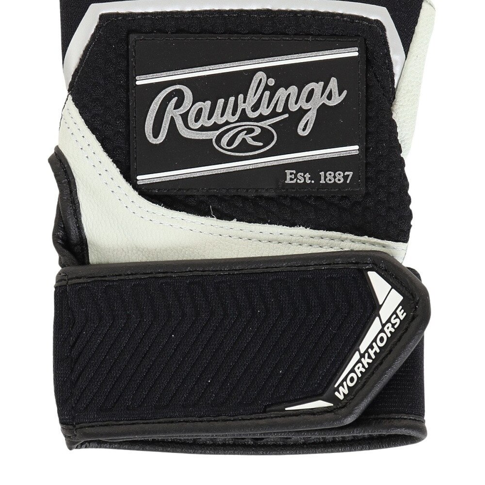 ローリングス（Rawlings）（メンズ）バッティンググローブ 両手用  パッチロゴ バッティンググラブ Sサイズ WH22BG-B-USA S