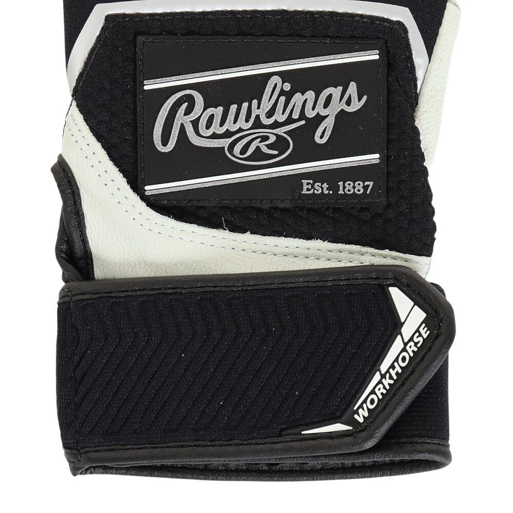 ローリングス（Rawlings）（メンズ）バッティング用グローブ 両手用 野球 パッチロゴ バッティンググラブ Sサイズ WH22BG-B-USA S