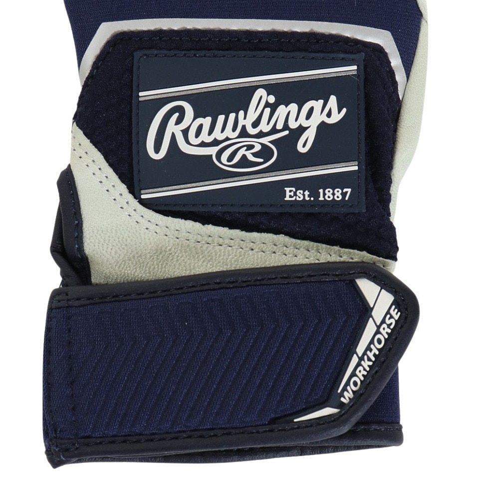 ローリングス（Rawlings）（メンズ）バッティング用グローブ 両手用 野球 パッチロゴ バッティンググラブ Lサイズ WH22BG-N-USA L