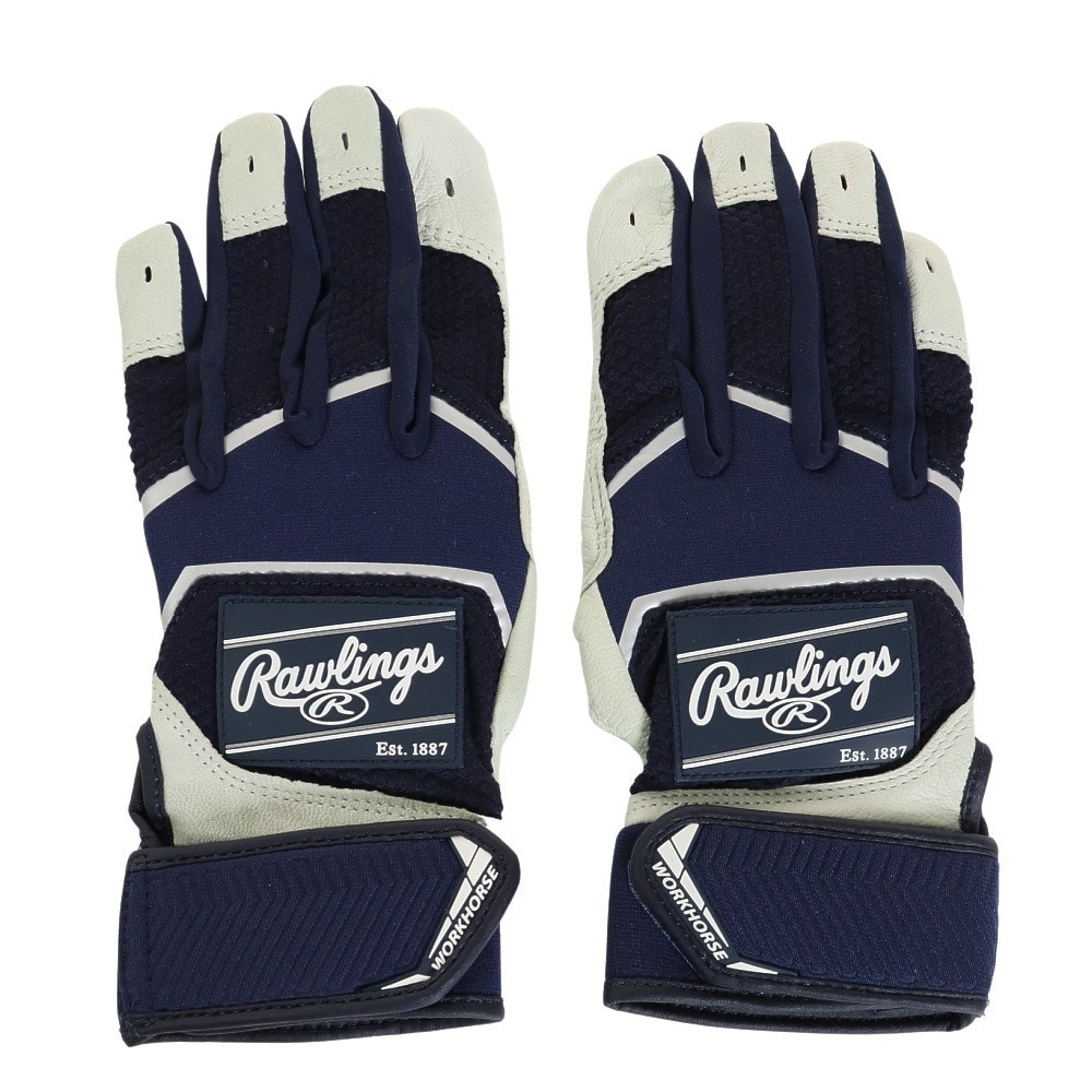 ローリングス（Rawlings）（メンズ）バッティング用グローブ 両手用 野球 パッチロゴ バッティンググラブ Mサイズ WH22BG-N-USA M