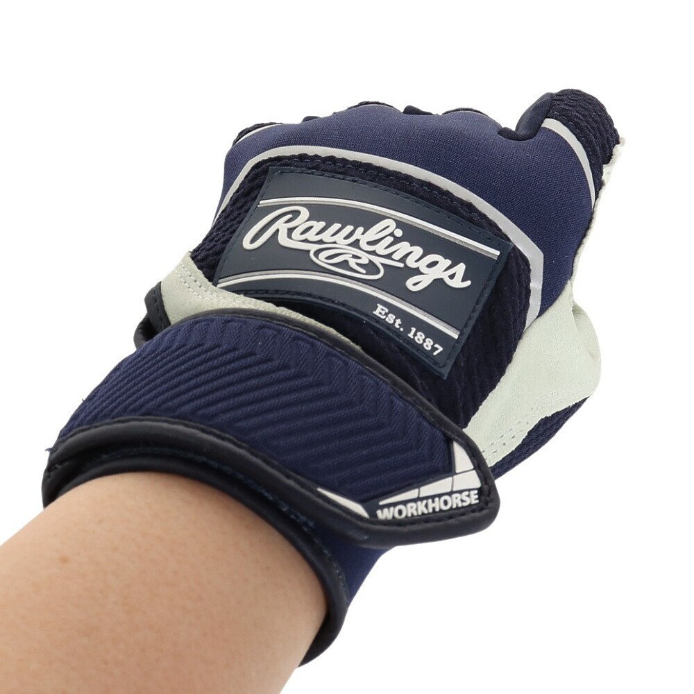 ローリングス（Rawlings）（メンズ）バッティング用グローブ 両手用 野球 パッチロゴ バッティンググラブ Mサイズ WH22BG-N-USA M