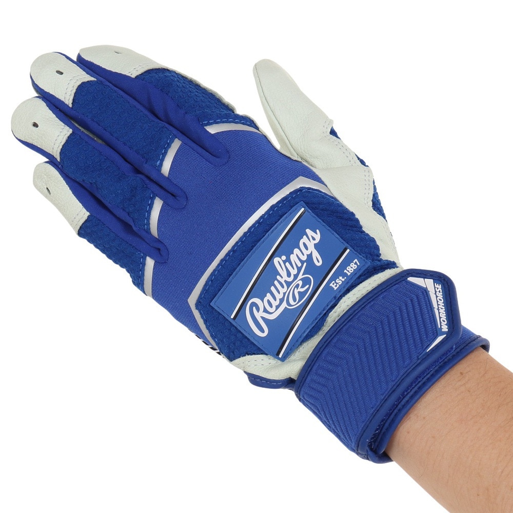 ローリングス（Rawlings）（メンズ）バッティンググローブ 両手用  野球 パッチロゴ バッティンググラブ WH22BG-RY-USA S