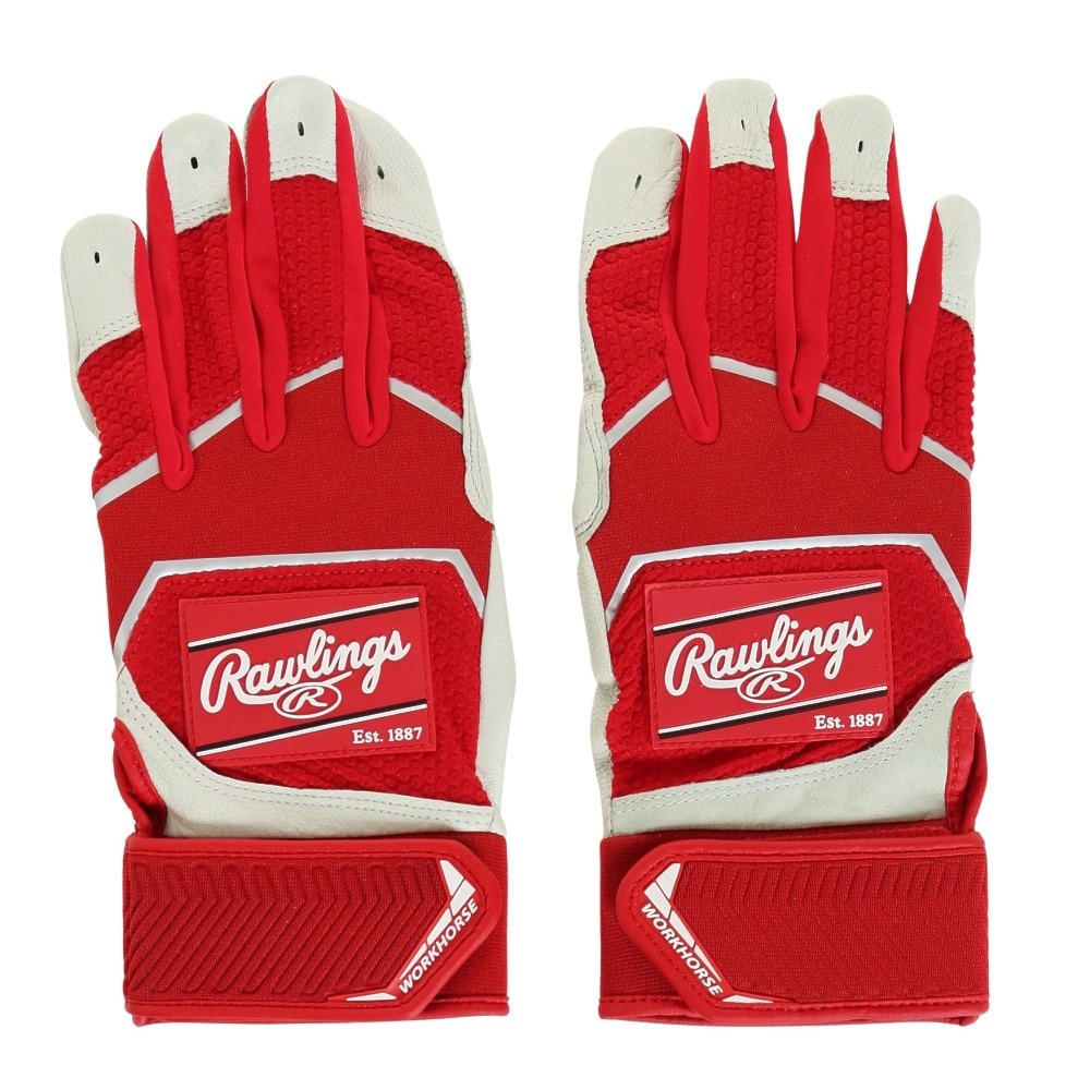 ローリングス（Rawlings）（メンズ）バッティング用グローブ 両手用 野球 パッチロゴ バッティンググラブ Lサイズ WH22BG-SC-USA L